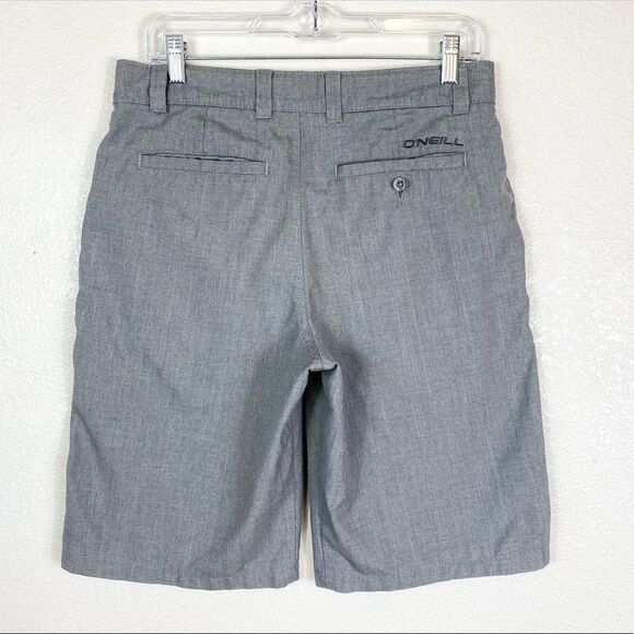 O’Neill Grey Flat Front Casual Shorts - Picture 2 of 4